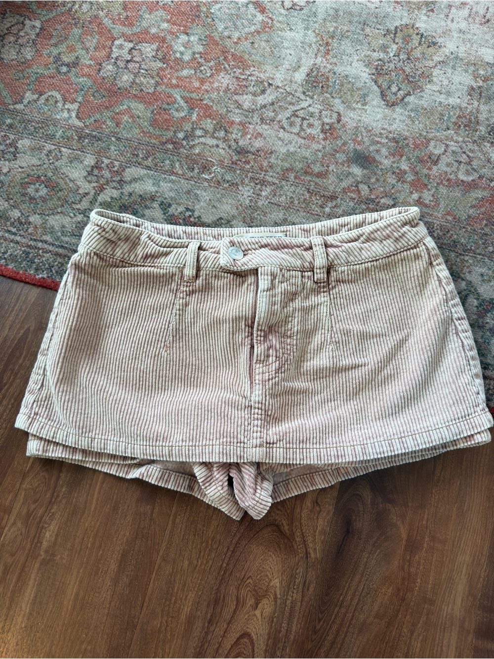 Free People Blush Pink Corduroy Skort